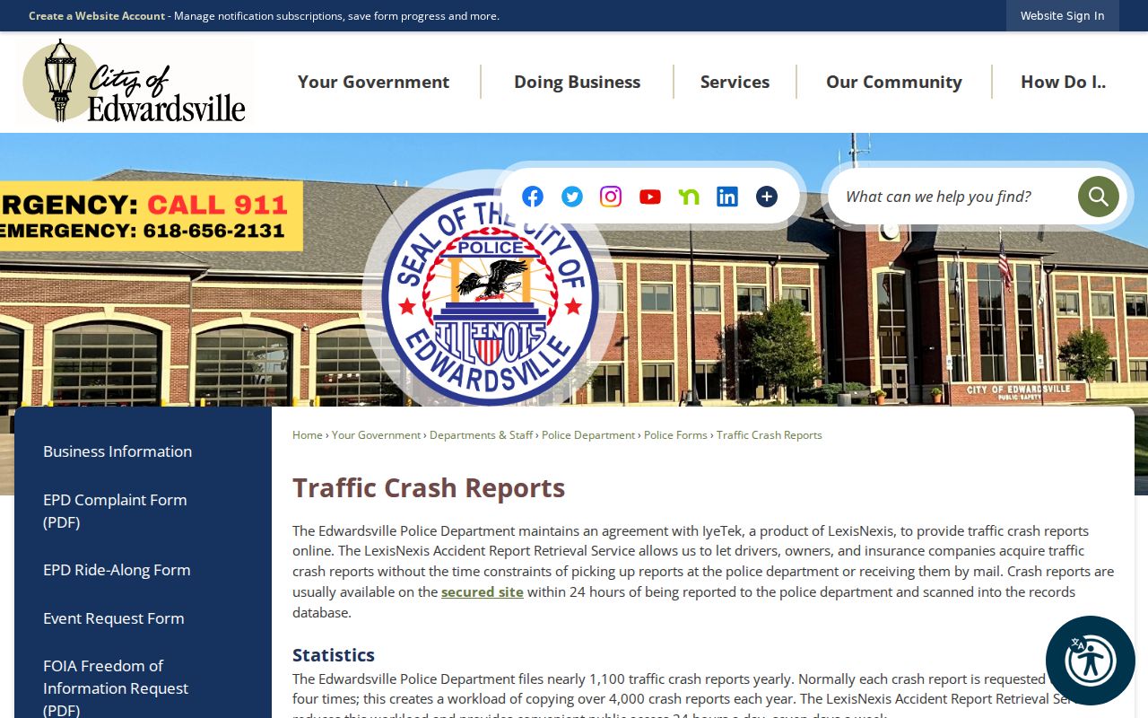 Official Edwardsville Freedom of Information Act request instructions