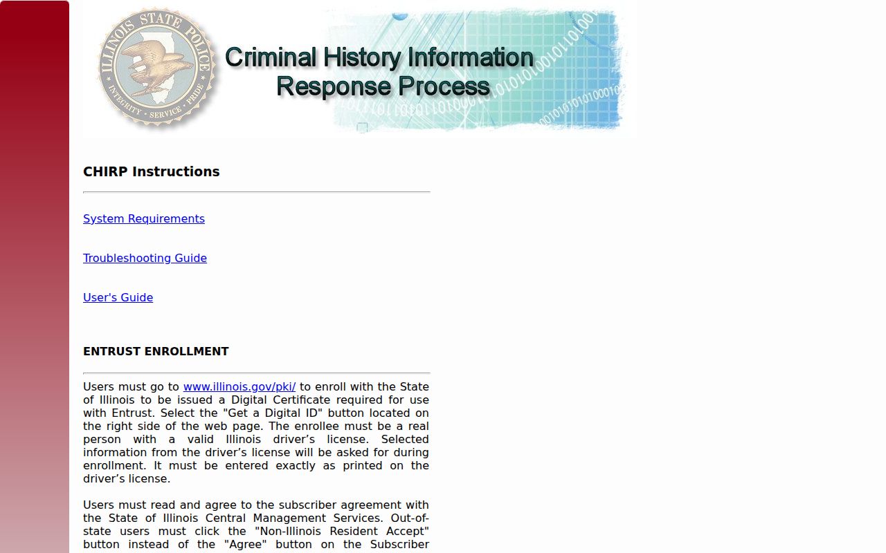 CHIRP access limits for Madison County arrest and conviction records