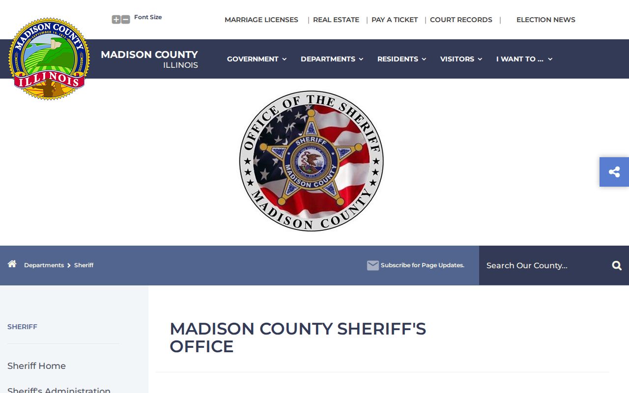 Madison County criminal history sheriff and jail records gateway
